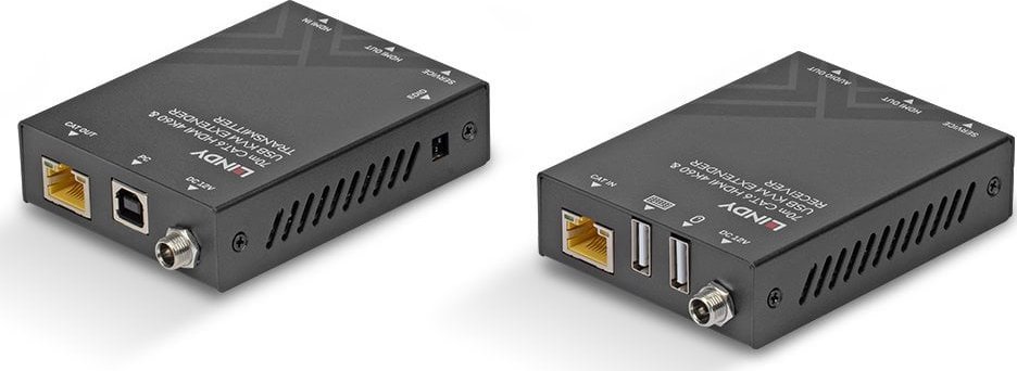 KVM extender Lindy 70m Cat.6, HDMI 4K60, USB dhe audio