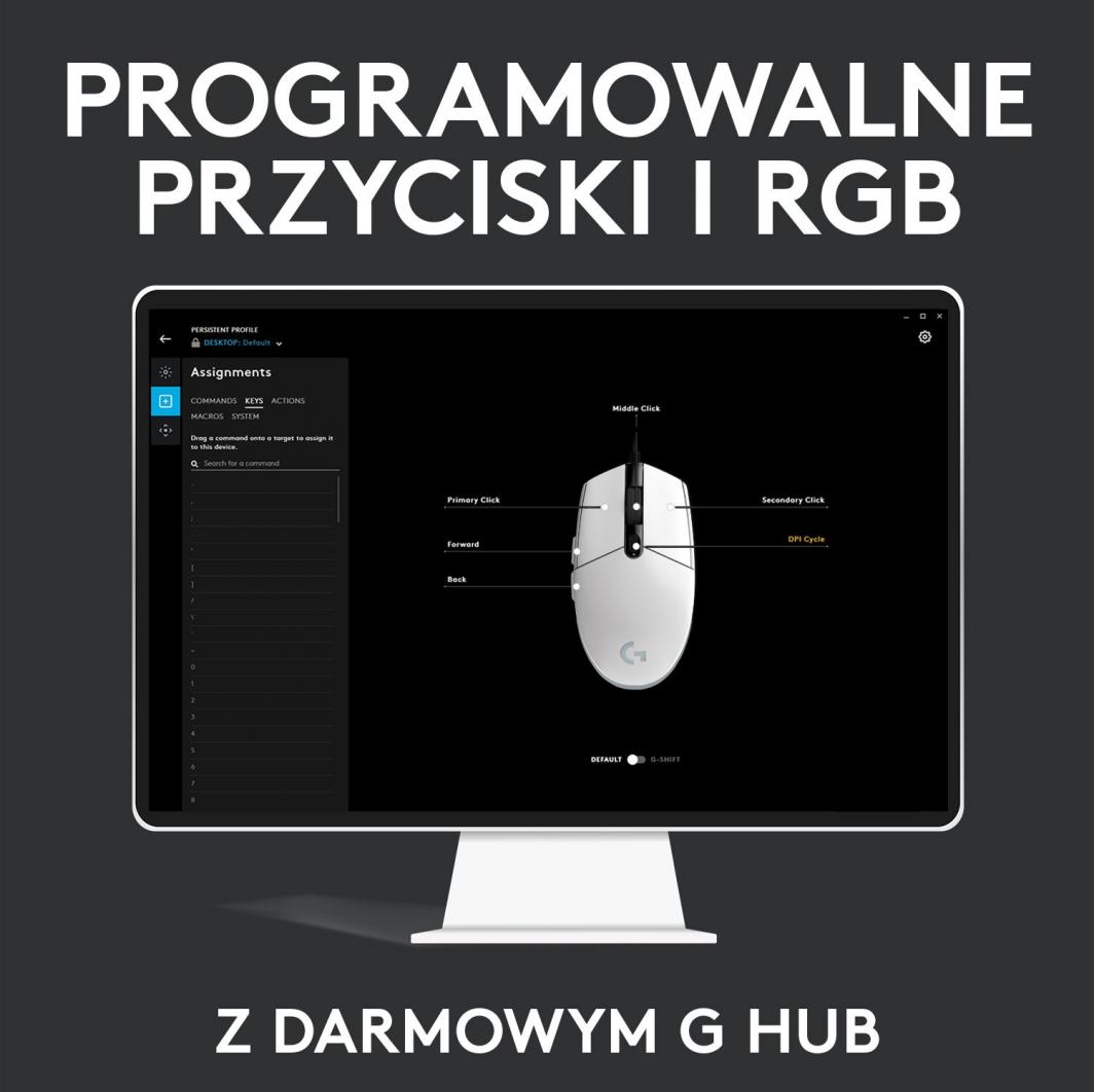 Maus Logitech G102 Lightsync vjollcë (910-005854)