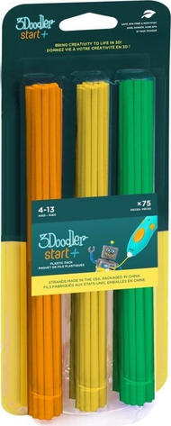 Refill plastike 3Doodler Start+ Eco-Plastic Garden Blend, 75 fije, shumëngjyrëshe