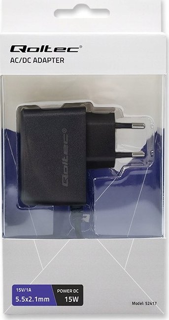 Furnizues energjie Qoltec Plug in, 15W, 15V 1A, i zi