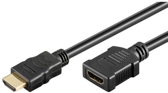 Kabllo zgjatuese HDMI Premium High Speed, HDMI M në HDMI F, HDMI 2.0, 5m, e zezë
