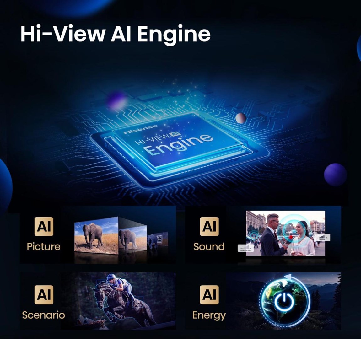 Телевизор Hisense 55U7Q, 55", 4K Mini LED, црн