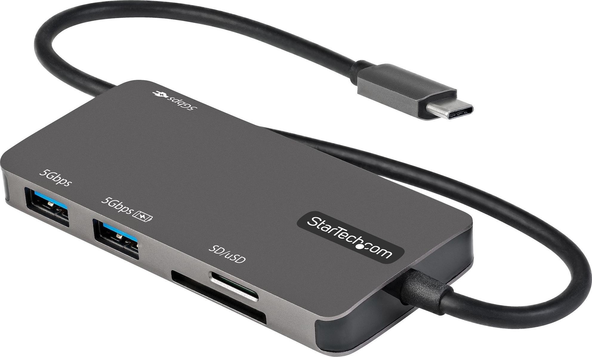 Adapter multiport USB C StarTech, HDMI 4K, Power Delivery 100W, gri