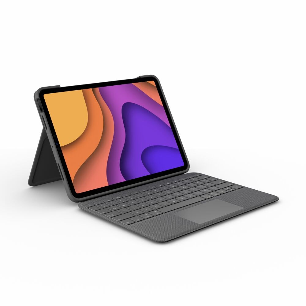 Подлога со тастатура за iPad Air (4-та и 5-та генерација) Logitech Folio Touch, сива