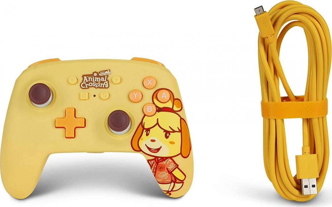 Kontroller PowerA Animal Crossing Isabelle, me kabllo, i verdhë