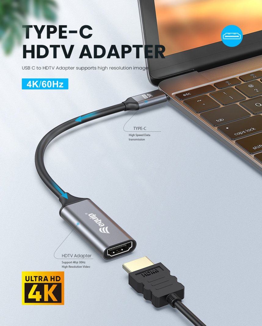 Adapter USB C në HDMI Equip, 4K 60Hz, i bardhë