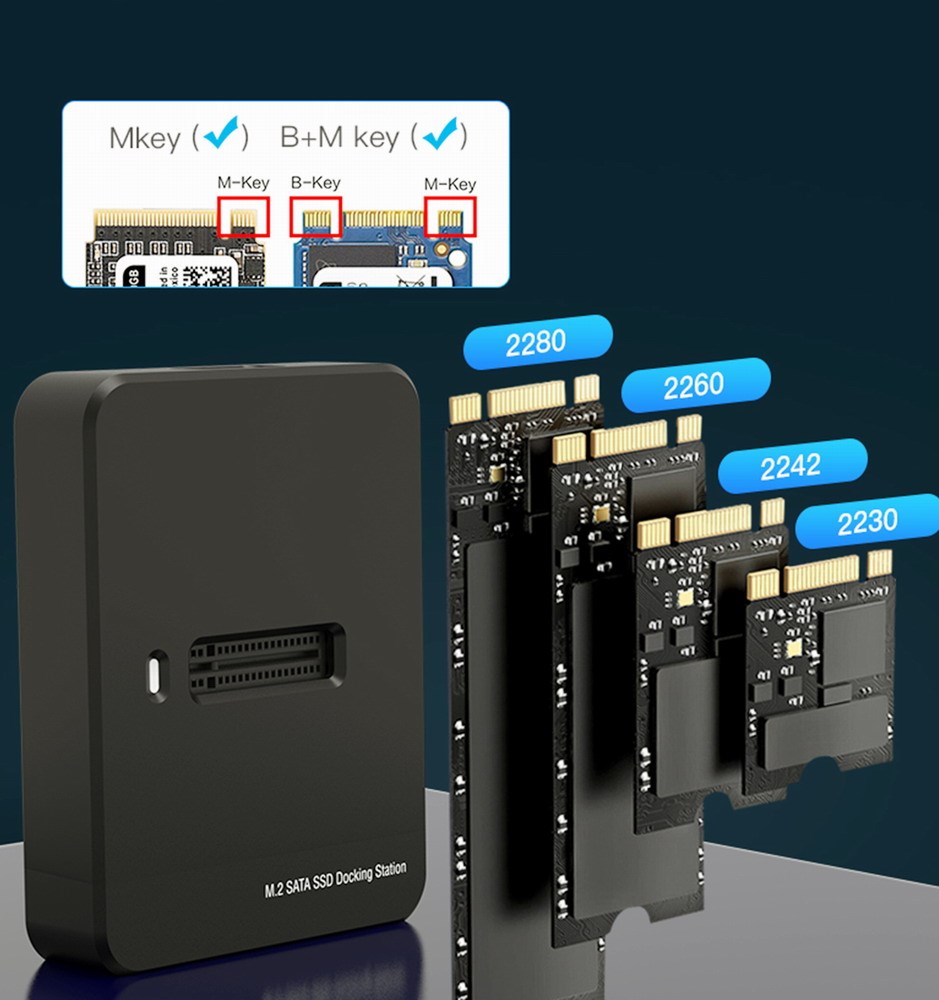 Stacion dokimi SSD Gembird ACC DOCK STATION USB C M.2 DD U3M2, për SATA dhe NVMe, i zi