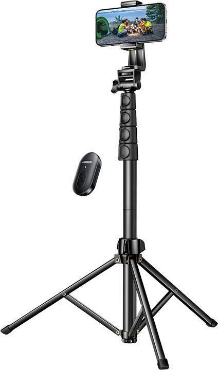 Selfie stick tripod UGREEN LP680, 1.7 m, telekomandë Bluetooth, i zi