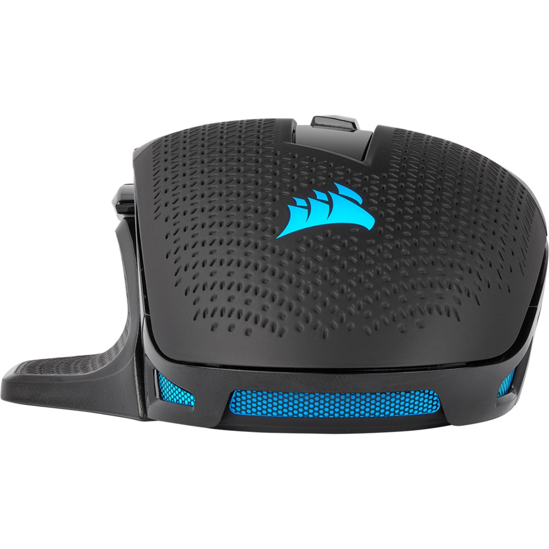 Гејминг глушец Corsair NIGHTSWORD RGB, со кабел, 18000 DPI, црн