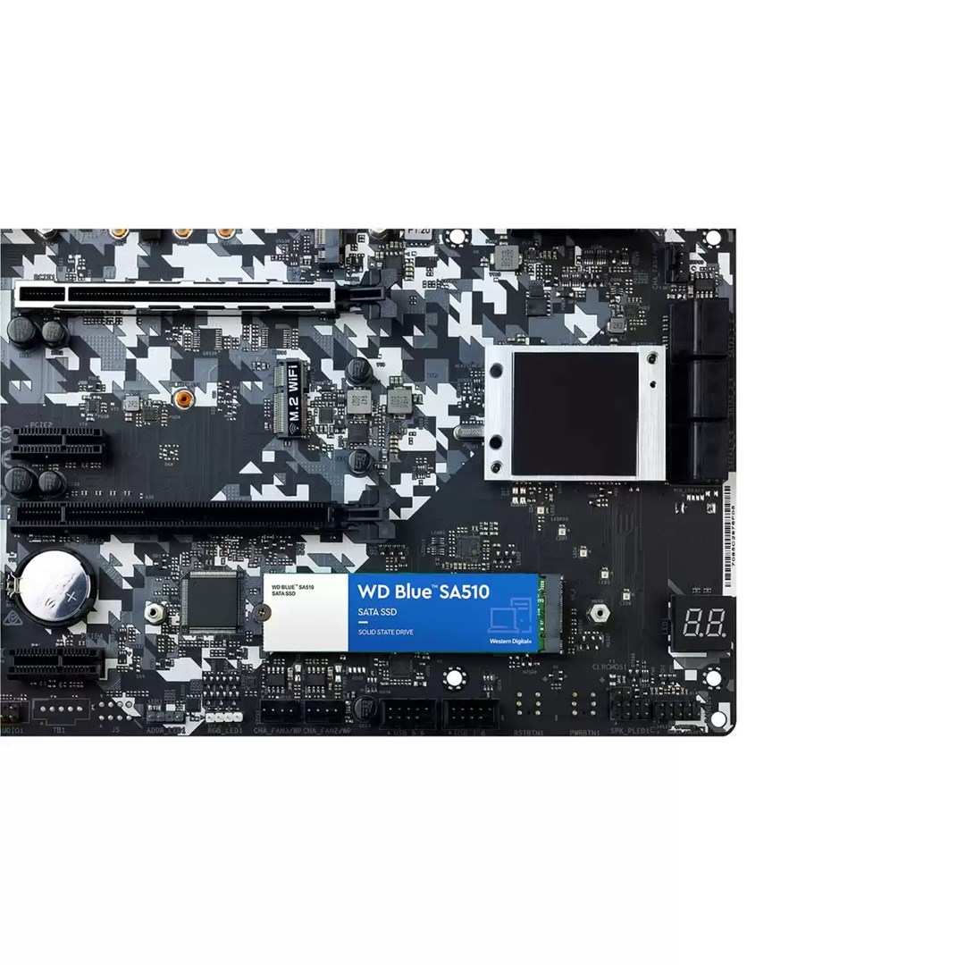 Disk SSD WD Blue SA510, M.2, 500GB, SATA III, i kaltër