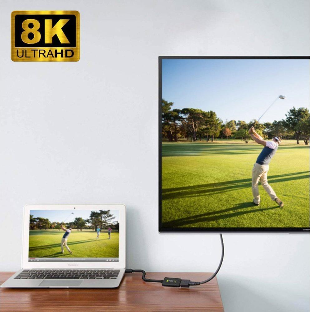 Adapter Mini DisplayPort në HDMI iBOX IADAP MDP HDMIF8K, 8K 30Hz, i bardhë