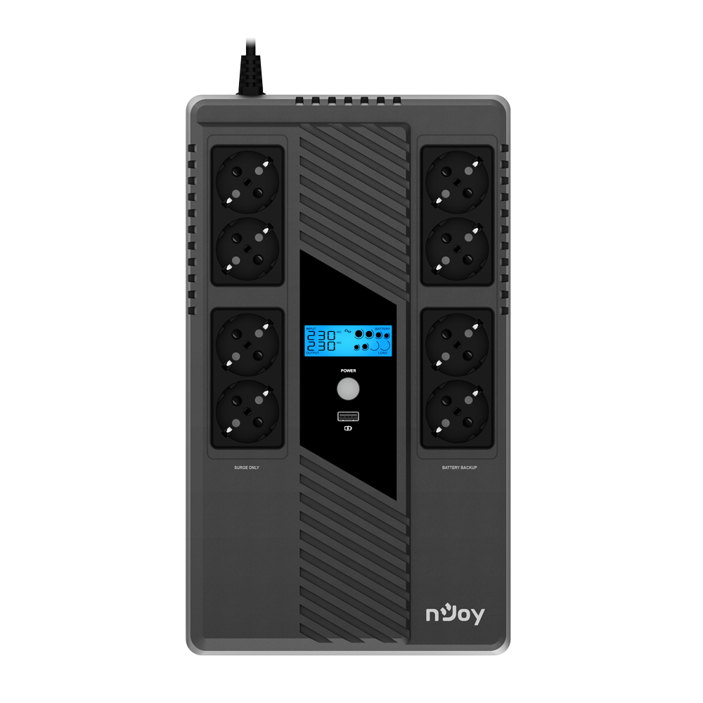 UPS nJoy Token 800, 800VA, ekran LCD, i zi