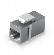 Konektor keystone Ubiquiti UACC Keystone Coupler C6A, Cat6A, set 12 copë, argjend