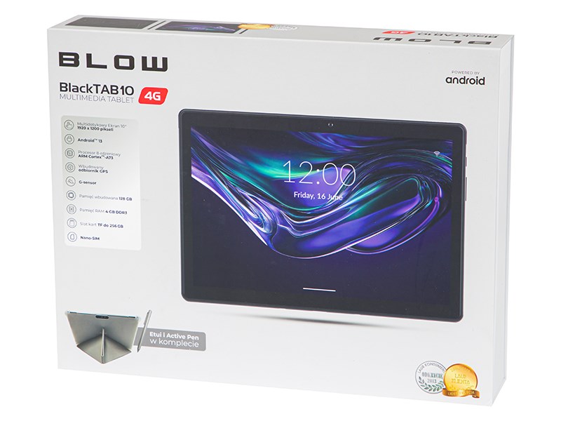 Tablet BLOW BlackTAB10 10" IPS 4G LTE, 4GB RAM, 128GB, Android 13, 8000mAh, Black
