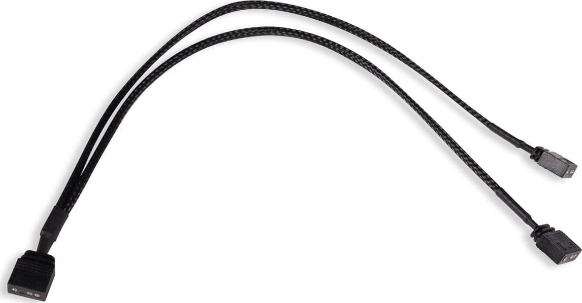 Kabllo Y-Splitter Alphacool 18705, ARGB 3-Pin në 2x 3-Pin, 30cm, e zezë
