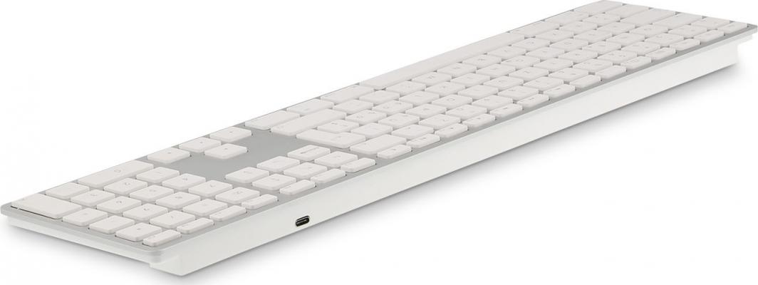 Tastierë LMP WKB-1243, wireless, HU, e bardhë dhe e argjendtë