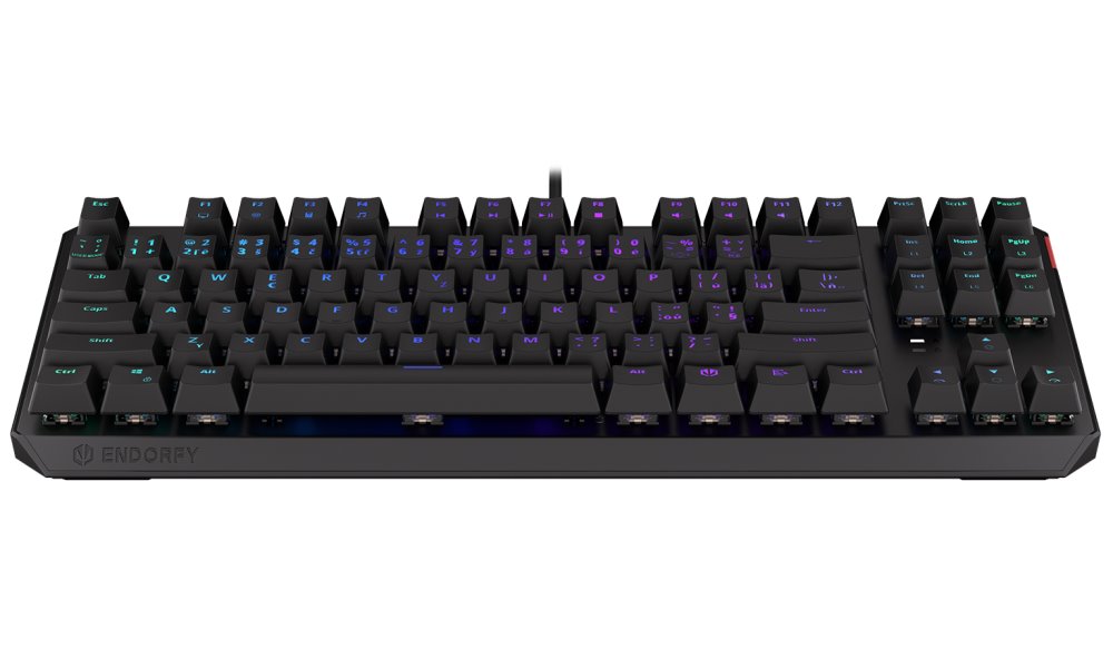 Tastierë Endorfy Thock TKL, Kailh Brown RGB, USB, e zezë