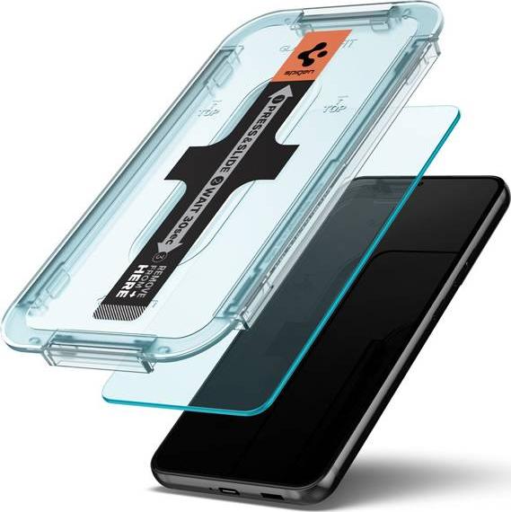 Xham mbrojtës Spigen GLAS.tR ez Fit për Samsung Galaxy S22, 2 copë, transparent
