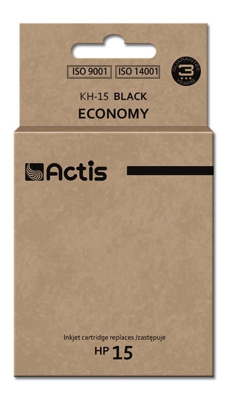 Ngjyrë për printer Actis KH-15 (zëvendësim për HP 15 C6615N), 44 ml, e zezë
