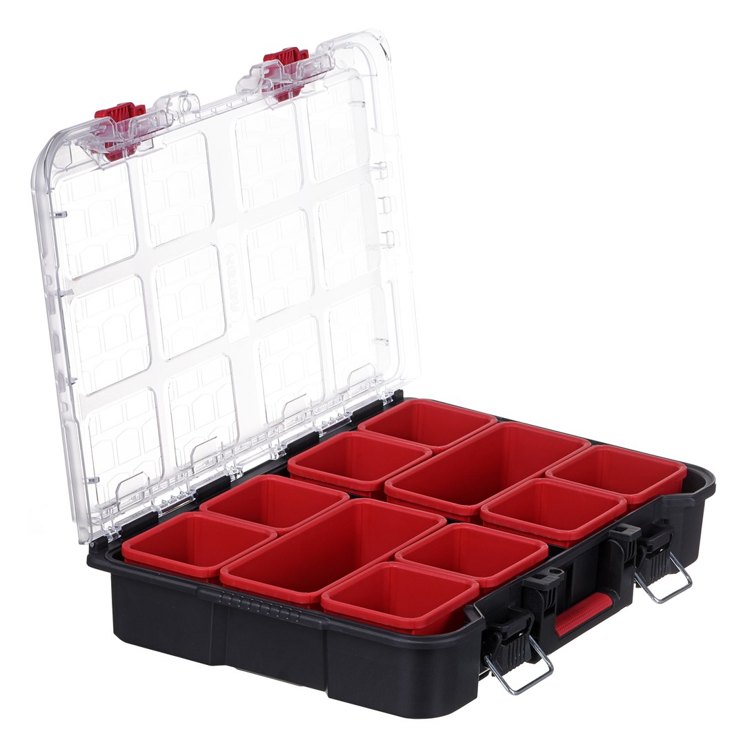 Organizues veglash Keter Stack'N'Roll, kapak transparent, me dorezë bartëse