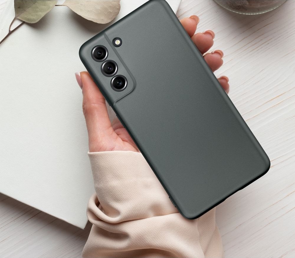 Kuti mbrojtëse Tok Metallic për Samsung Galaxy A13 4G, TPU, metalike, gri