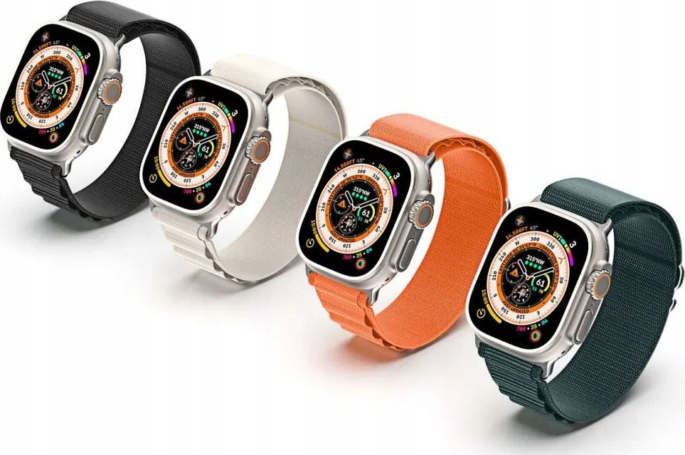 Rrip ore Dux Ducis GS Series, për Apple Watch 42 44 45 mm, najlon, i gjelbër