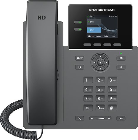 Telefon IP Grandstream GRP2610P, profesional për zyra, i zi