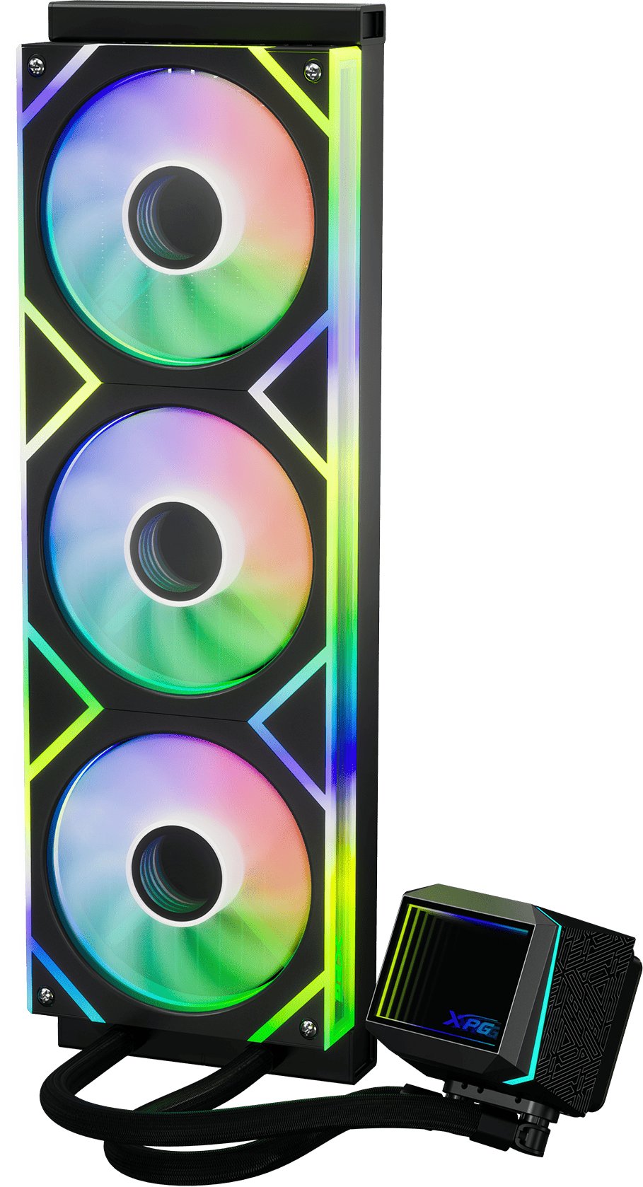 Ftohës uji CPU XPG Levante II 360, radiator 360 mm, RGB, i zi