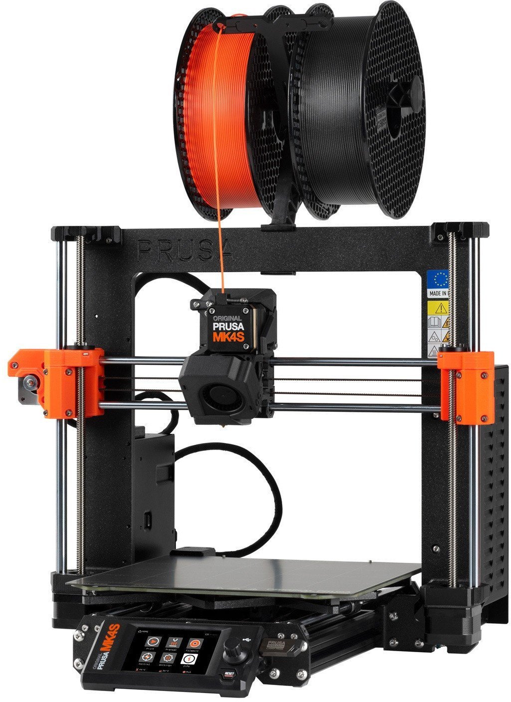 Printer 3D Prusa Original Prusa MK4S Assembled, 25 x 21 x 22 cm, ekran 3.5", portokalli