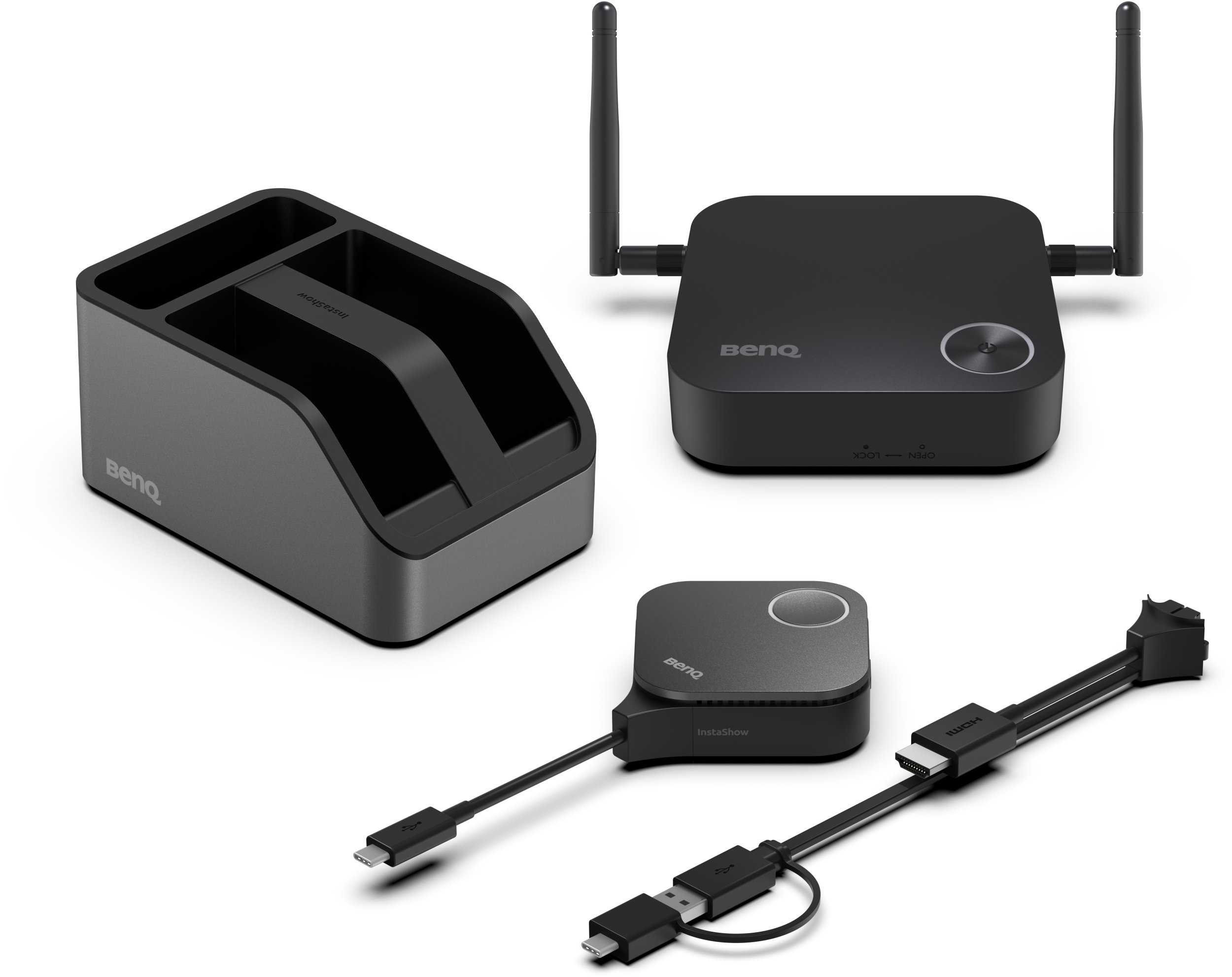 Безжичен систем за презентација BenQ InstaShow WDC15, 4K UHD, HDMI USB C, црна боја