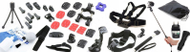Set aksesorësh Xrec për GoPro Hero 4 3+ 3 2 1, montim sportiv, me çantë mbrojtëse, i zi