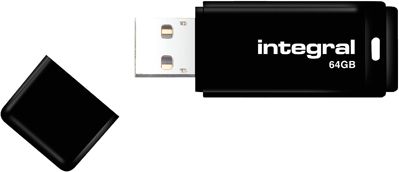 USB Pendrive Integral, 64 GB, e zezë
