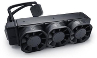 Ftohës uji për CPU Dynatron L35, radiator me 3 ventilatorë, i zi