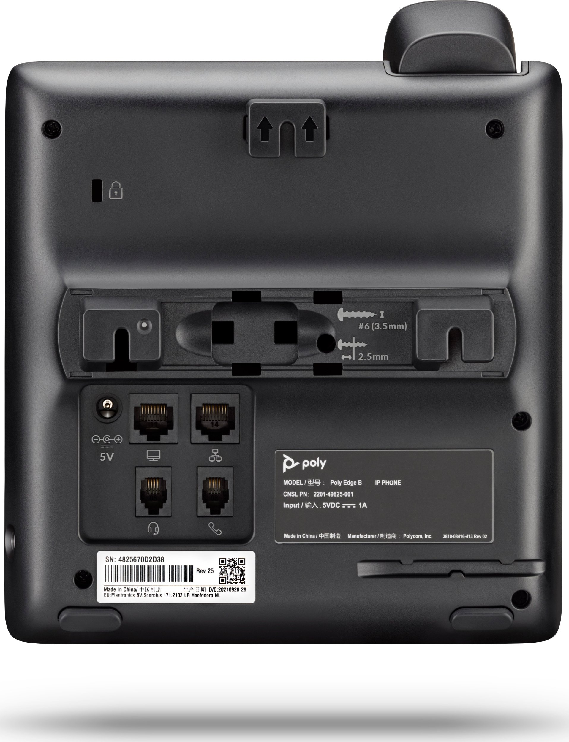 Telefoni VoIP Poly Edge B10, 8 linja, konferencë deri 5 persona, i zi