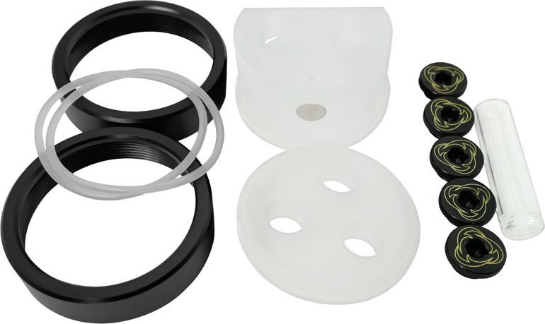 Rezervuar uji për PC Singularity Computers Protium 250mm, 60mm, 7 porta G1/4", i zi frosted