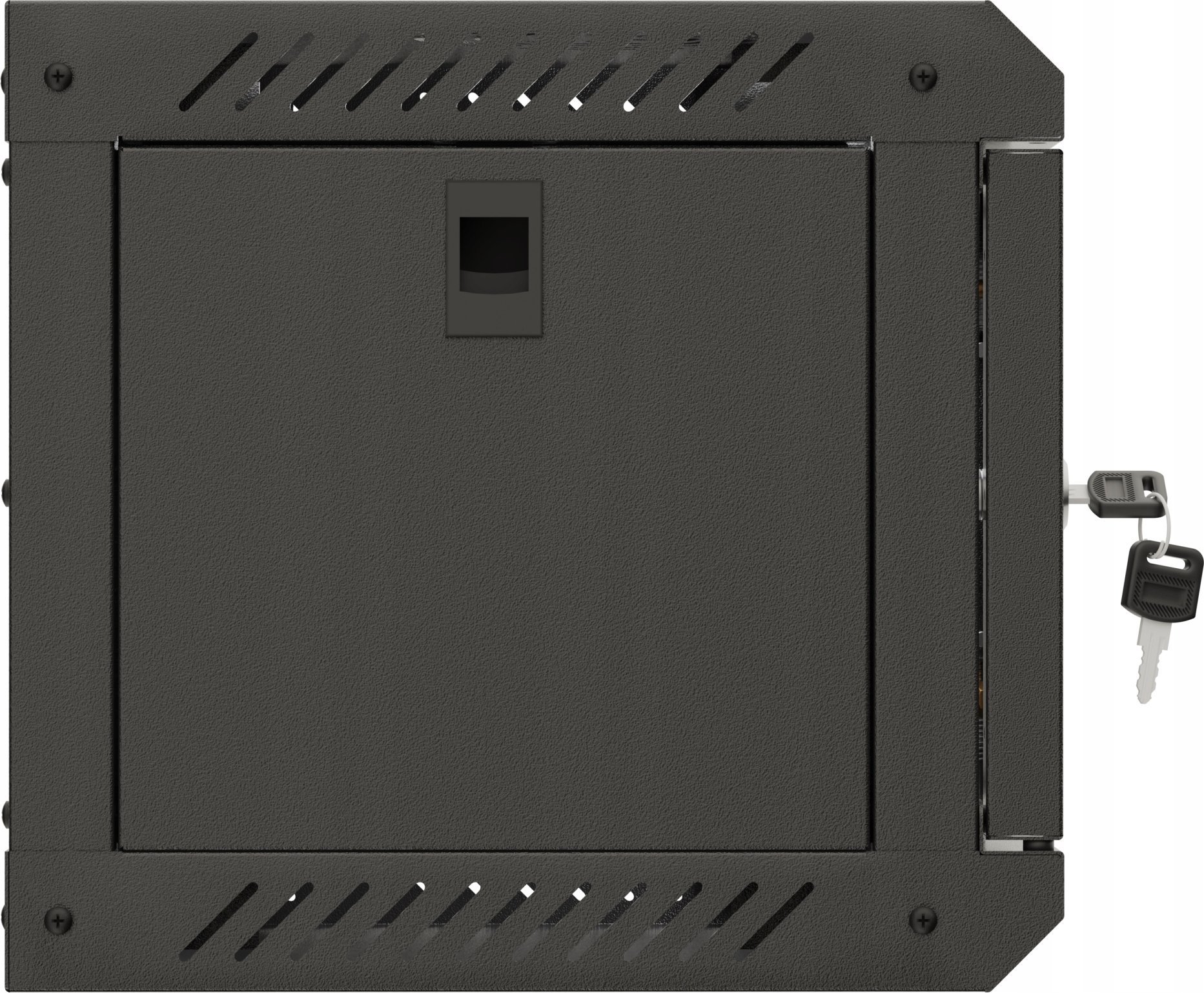 Kabinet muror rack 10" 6U, 30x30x37 cm, derë xhami, gri