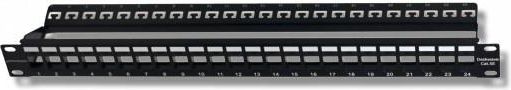 Panel patch Intellinet 24 porta, 1U, 19", me organizues kabllosh, i zi