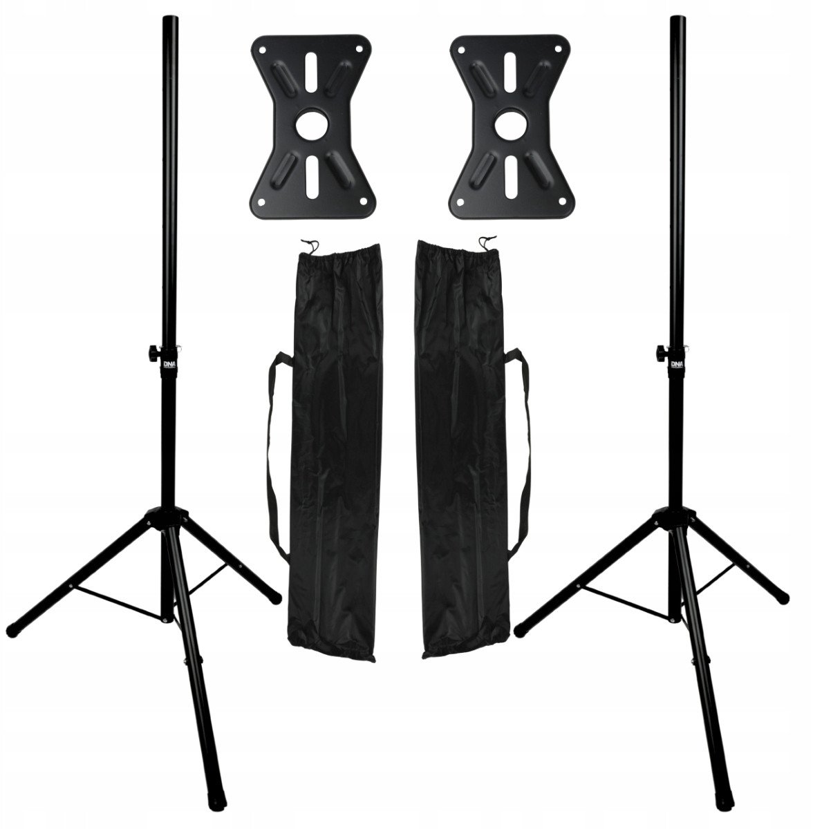 Stativ altoparlanti DNA BOX2, set 2 copë, lartësi 89 180 cm, 30 kg, i zi
