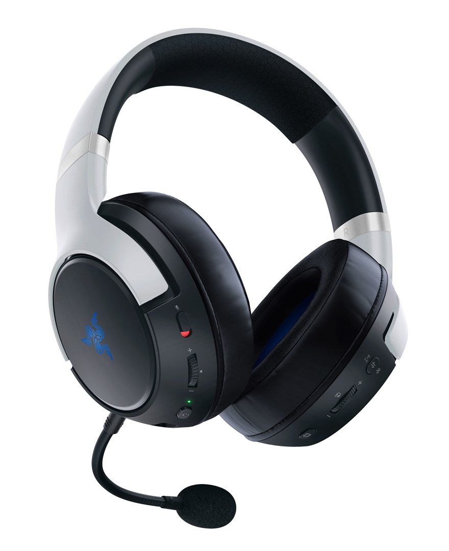 Слушалки за гејминг Razer Kaira Pro HyperSpeed, безжични, за PlayStation, бели