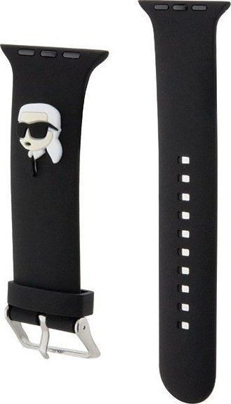 Паметна лента за часовник Karl Lagerfeld Karl Head NFT за Apple Watch 42/44, силикон, црна