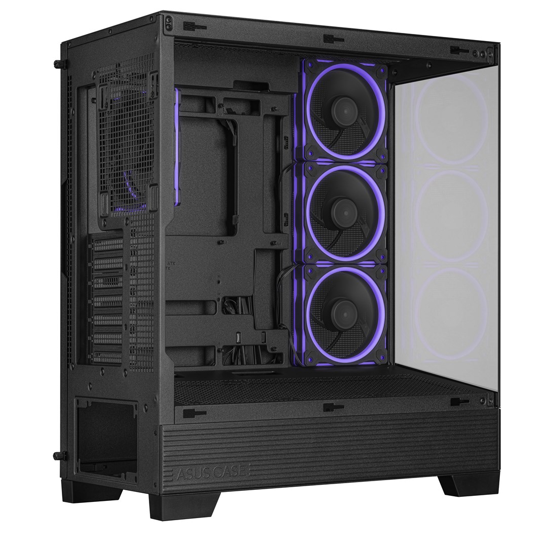 Kasa gaming ASUS A31 Plus TG ARGB, mid tower, xham i temperuar, e zezë