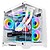 Kasa gaming 1stPLAYER MV5 TP, Micro ATX, 5 ventilatorë aRGB, e bardhë