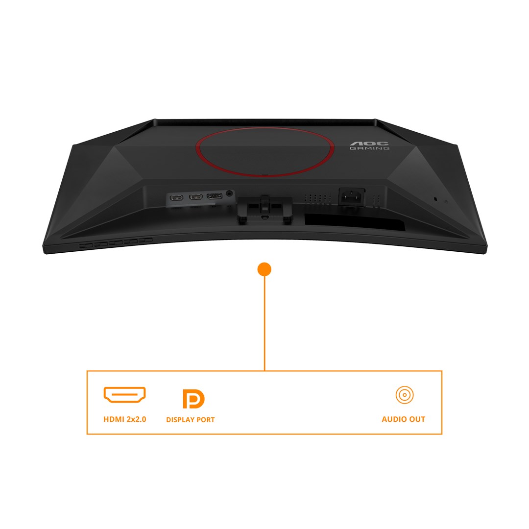 Monitor AOC G4 C24G42E, 23.6" FHD 1920x1080, LED, 180 Hz, i zi/kuq