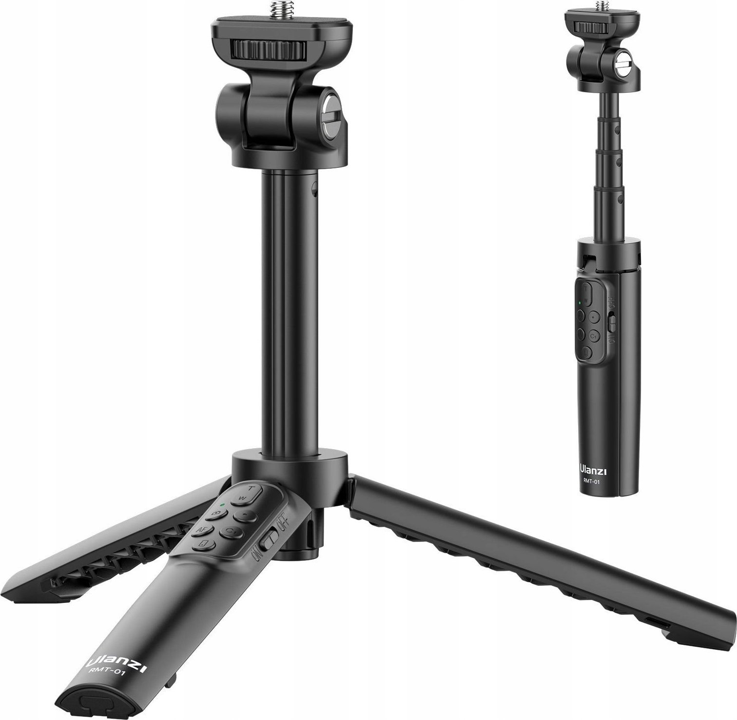 Tripod Ulanzi RMT-01 Metal, 42 cm, me telekomandë Bluetooth, i zi