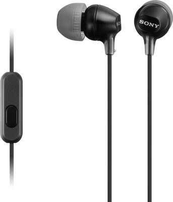 Kufje in ear Sony MDR EX15APB, me mikrofon, me tel, të zeza