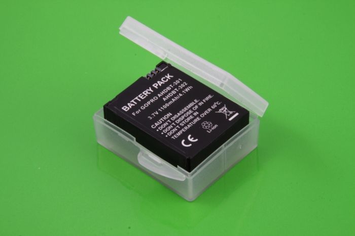 Kuti baterie Puluz BOX CASE për GoPro Hero 3 3+, plastike transparente