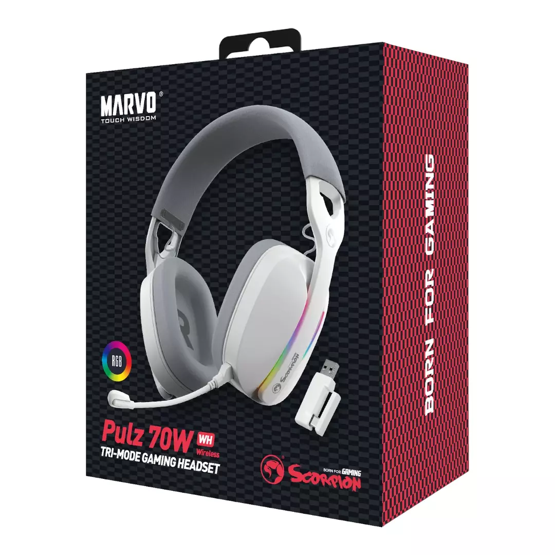 Kufje Me Bluetooth MARVO HG9086W WH