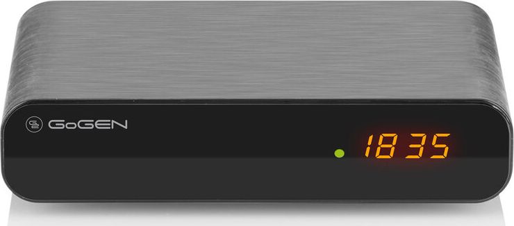 Tuner TV GoGEN DVB 143 T2 Senior, DVB T2, funksion regjistrimi, i zi