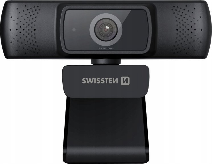 Webcam Swissten Ierna, Full HD 1080p, USB, e zezë