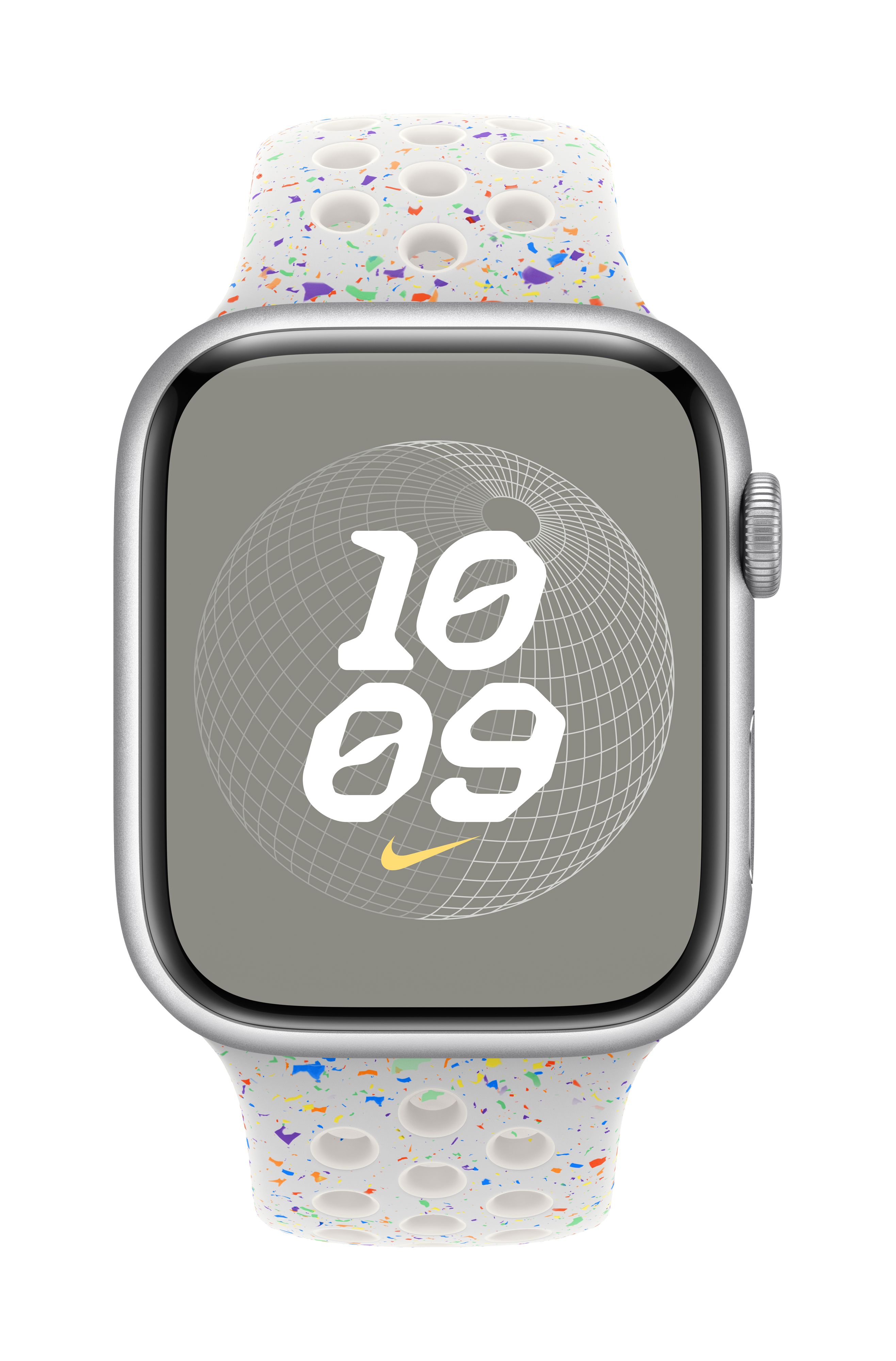 Apple Watch 45mm Nike Band, Pure Platinum Nike Sport Band - S/M